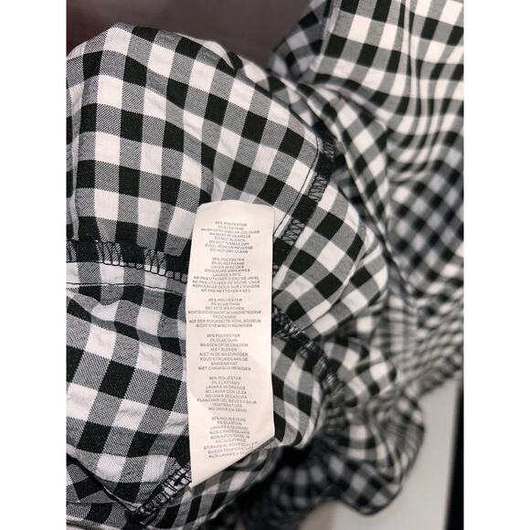 Nasty Gal Black & White Gingham Prairie Plaid Maxi Smock Dress | Women's US 2 - Picture 10 of 11